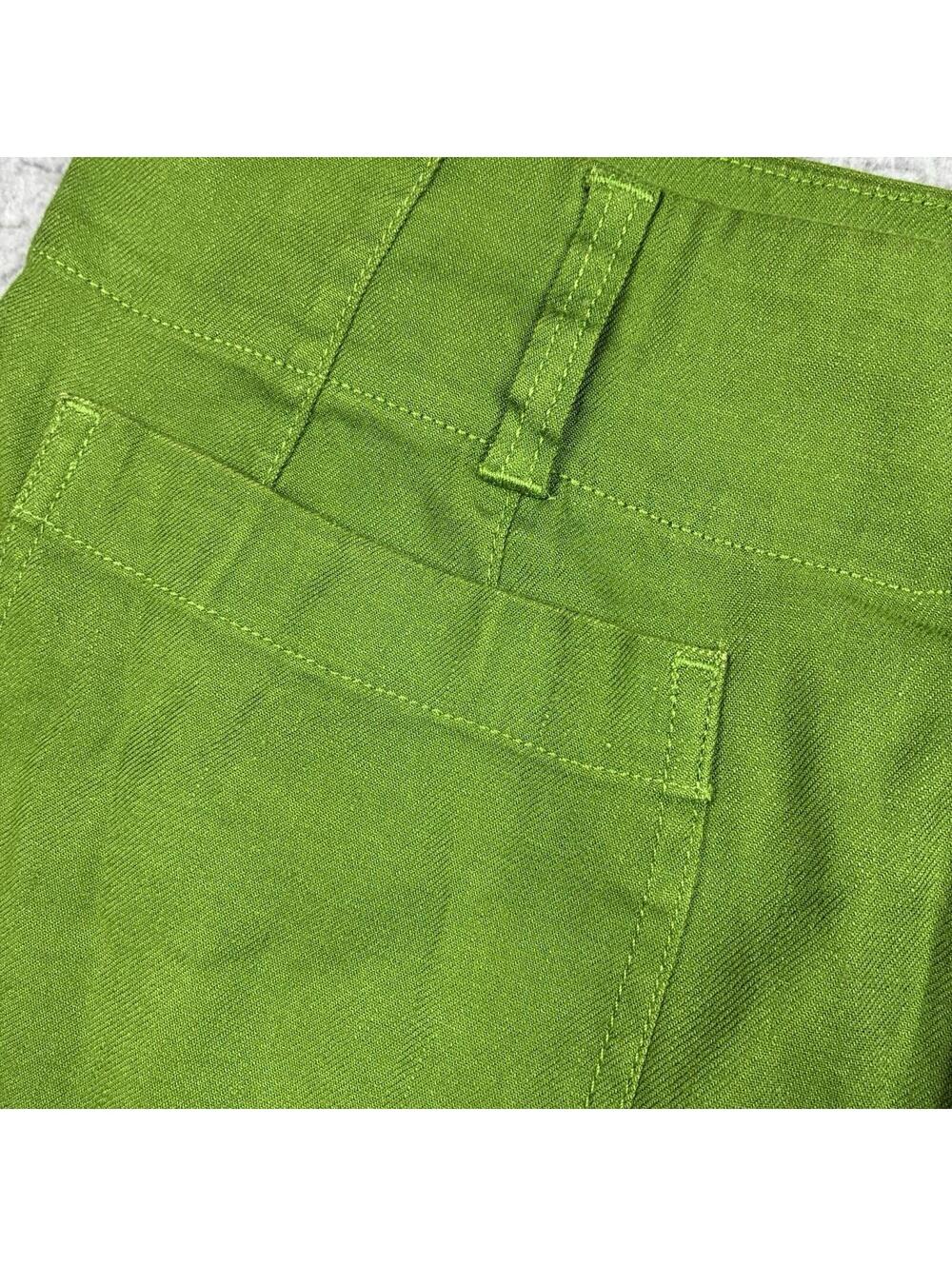 Maeve Anthropologie Colette Pants Womens 27 Green Linen Wide Leg High Rise - Picture 11 of 15